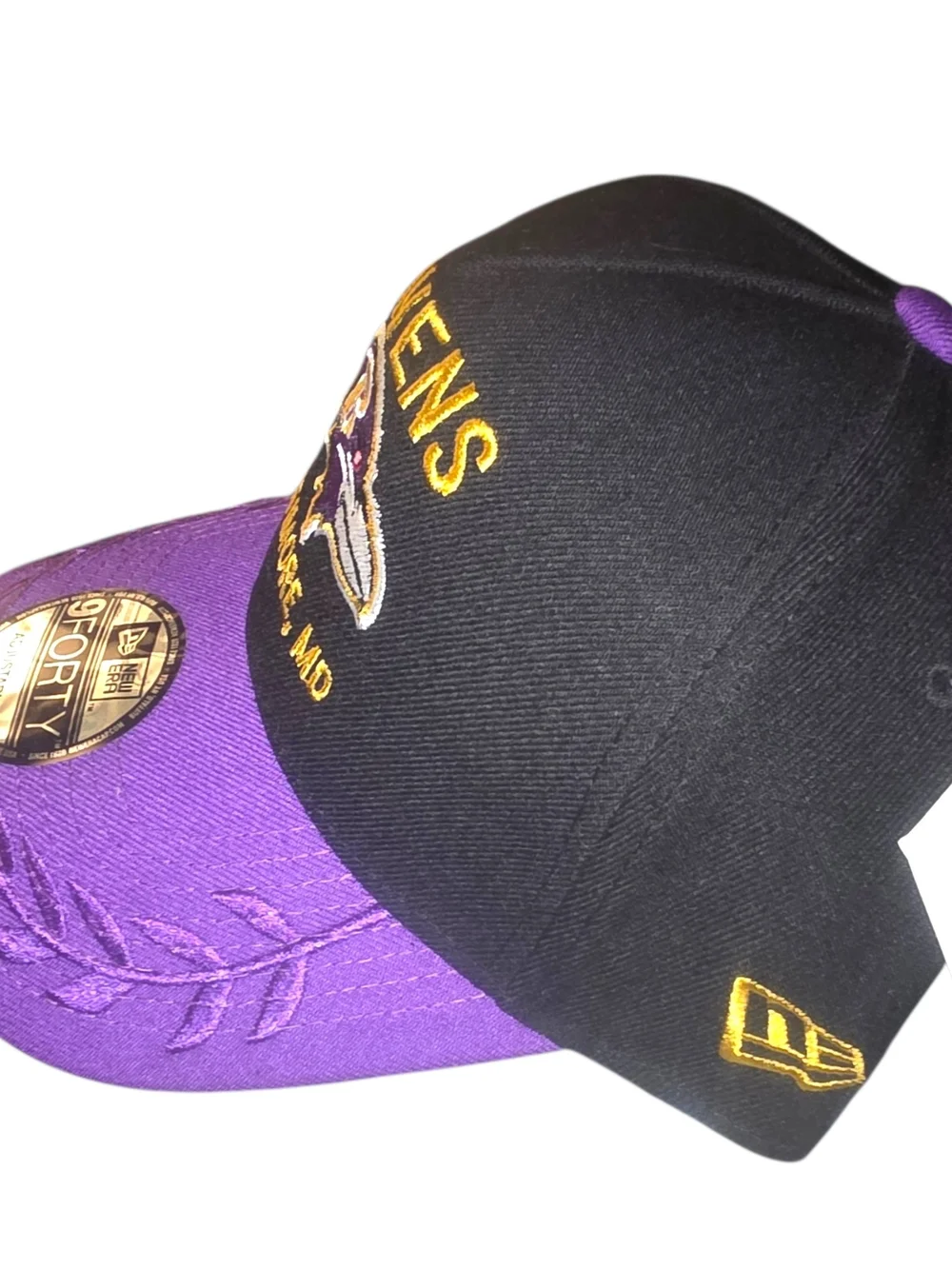 Baltimore Ravens 9FORTY Adjustable Hat - Black & Purple